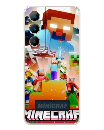 Чехол для Realme C76 с картинкой «Minecraft герои игры» Чехол для Realme C76 с картинкой «Minecraft герои игры»