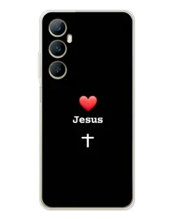 Чехол для Realme C76 с картинкой «Сердце - Jesus» Чехол для Realme C76 с картинкой «Сердце - Jesus»