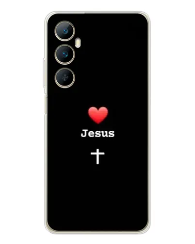 Чехол для Realme C76 с картинкой «Сердце - Jesus»