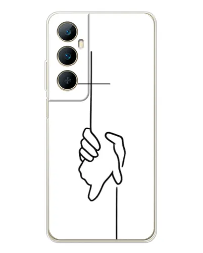 Чехол для Realme C76 с картинкой «Рука держит»