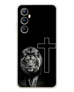 Чехол для Realme C76 с картинкой «Лев и Крест» Чехол для Realme C76 с картинкой «Лев и Крест»