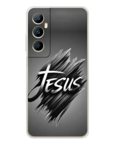 Чехол для Realme C76 с картинкой «Надпись Jesus Graffiti»