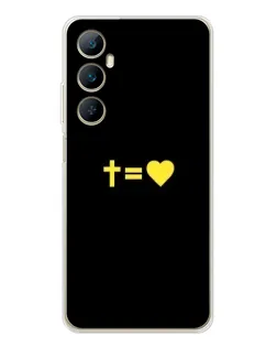 Чехол для Realme C76 с картинкой «Сердце и Крест»
