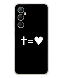 Чехол для Realme C76 с картинкой «Крест и Сердце»