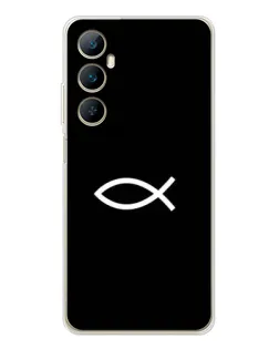 Чехол для Realme C76 с картинкой «Символ рыбы Jesus»