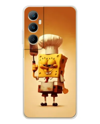 Чехол для Realme C76 с картинкой «Губка Боб повар»