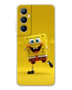 Чехол для Realme C76 с картинкой «Позитивный Губка Боб»