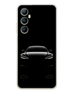 Чехол для Realme C76 с картинкой «Силуэт Tesla Night»