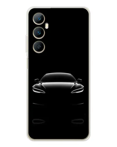 Чехол для Realme C76 с картинкой «Силуэт Tesla Night»