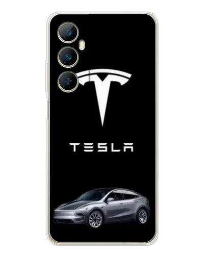 Чехол для Realme C76 с картинкой «Tesla Model Y»