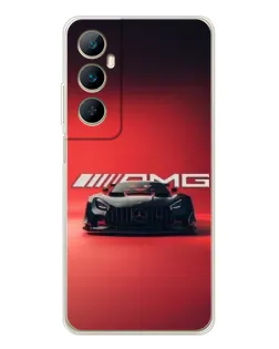 Чехол для Realme C76 с картинкой «Mercedes AMG — красная линия»
