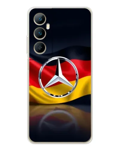 Чехол для Realme C76 с картинкой «Mercedes — флаг Германии»