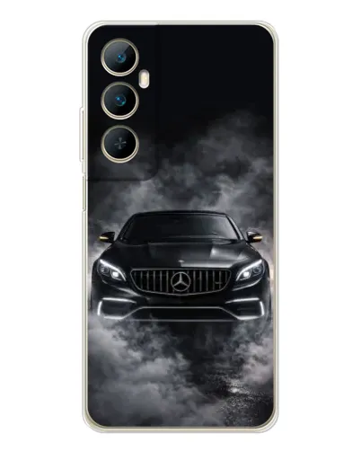 Чехол для Realme C76 с картинкой «Mercedes в дыму»