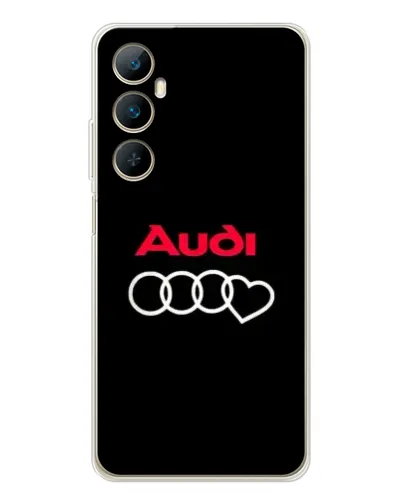 Чехол для Realme C76 с картинкой «Логотип Audi Heart»
