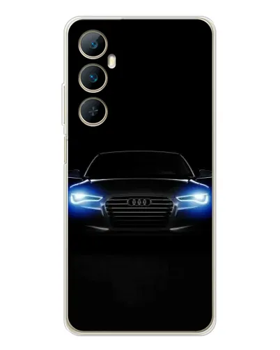 Чехол для Realme C76 с картинкой «Audi в неоне»