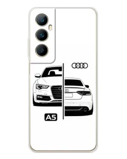 Чехол для Realme C76 с картинкой «Audi — контрастный дизайн»
