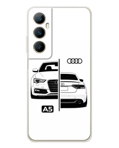 Чехол для Realme C76 с картинкой «Audi — контрастный дизайн»