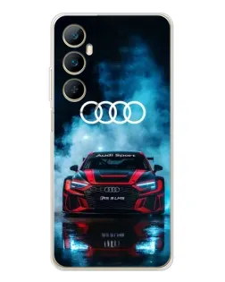 Чехол для Realme C76 с картинкой «Audi Sport — неон»