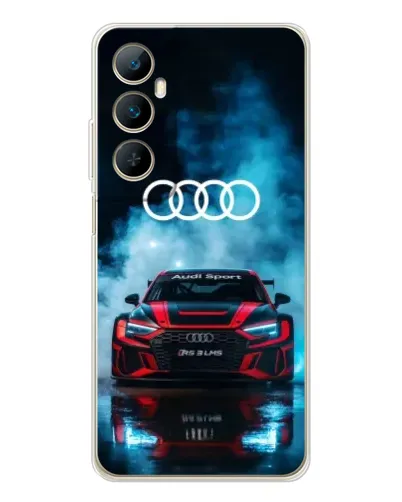 Чехол для Realme C76 с картинкой «Audi Sport — неон»