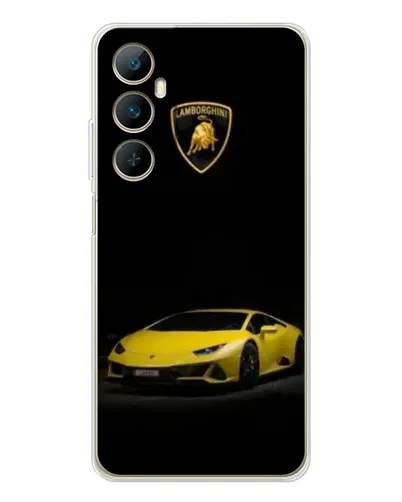 Чехол для Realme C76 с картинкой «Lamborghini желтый акцент»