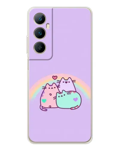 Чехол для Realme C76 с картинкой «Радужные Пушины» Чехол для Realme C76 с картинкой «Радужные Пушины»