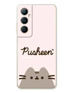 Чехол для Realme C76 с картинкой «Pusheen логотип»