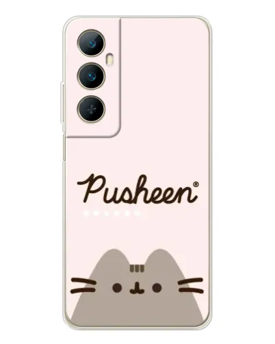 Чехол для Realme C76 с картинкой «Pusheen логотип» Чехол для Realme C76 с картинкой «Pusheen логотип»