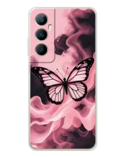 Чехол для Realme C76 с картинкой «Бабочка в дыму» Чехол для Realme C76 с картинкой «Бабочка в дыму»
