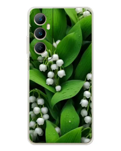 Чехол для Realme C76 с картинкой «Ландыши в зелени»