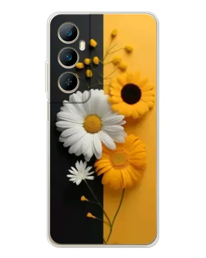 Чехол для Realme C76 с картинкой «Подсолнух и ромашка»