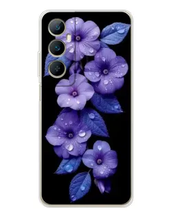 Чехол для Realme C76 с картинкой «Фиолетовые цветы с росою» Чехол для Realme C76 с картинкой «Фиолетовые цветы с росою»