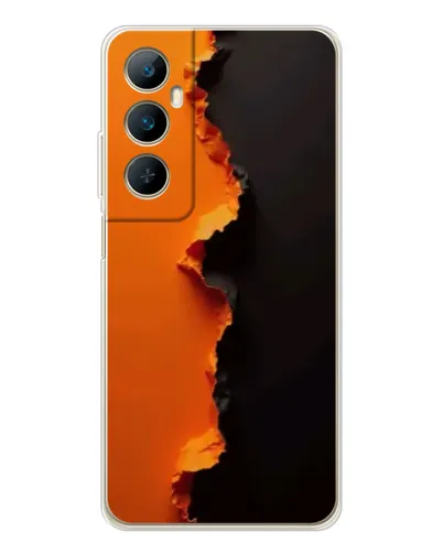 Чехол для Realme C76 с картинкой «Оранжевый разлом» Чехол для Realme C76 с картинкой «Оранжевый разлом»