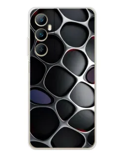 Чехол для Realme C76 с картинкой «Объемная темная решетка»