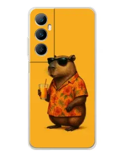 Чехол для Realme C76 с картинкой «Капибара на отдыхе»