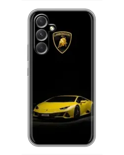 Чехол для Realme C83 с картинкой «Lamborghini желтый акцент»