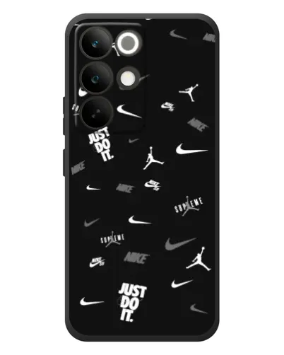 Чохол для Realme C85 Pro з картинкою «Nike Black Pattern»