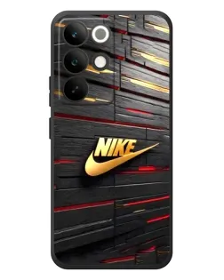 Чохол для Realme C85 Pro з картинкою «Золотий Nike на металі»