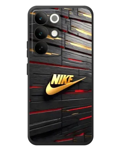 Чохол для Realme C85 Pro з картинкою «Золотий Nike на металі»