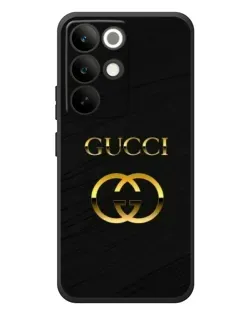 Чохол для Realme C85 Pro з картинкою «Золотий логотип Gucci»