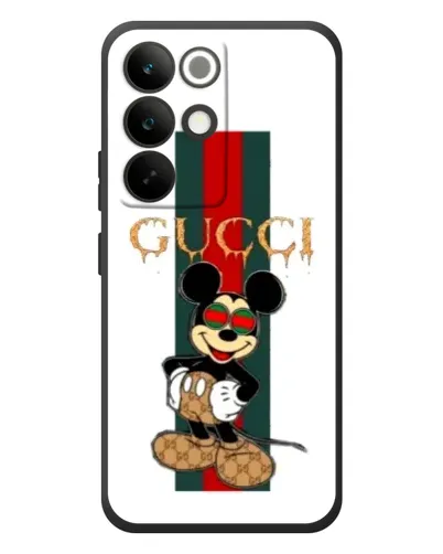 Чохол для Realme C85 Pro з картинкою «Міккі Маус Gucci — смуги»