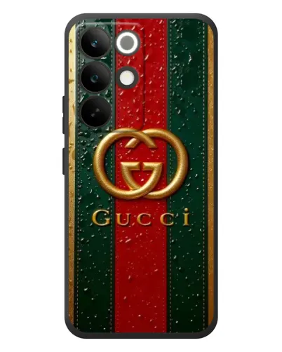 Чехол для Realme C85 Pro с картинкой «Gucci — фирменная полоса и золото» Чехол для Realme C85 Pro с картинкой «Gucci — фирменная полоса и золото»
