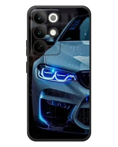 Чохол для Realme C85 Pro з картинкою «Погляд BMW з синіми фарами»