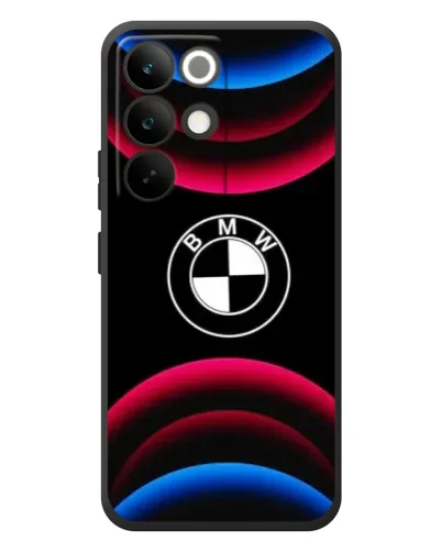 Чохол для Realme C85 Pro з картинкою «Логотип BMW та неонові дуги»