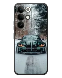 Чохол для Realme C85 Pro з картинкою «BMW у зимовому лісі»