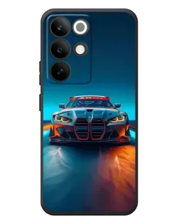 Чехол для Realme C85 Pro с картинкой «BMW — огни неона»