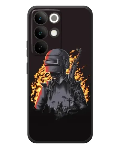 Чохол для Realme C85 Pro з картинкою «PUBG — вогняний силует»
