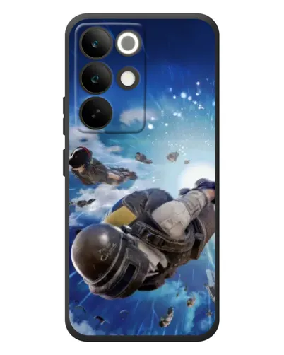 Чохол для Realme C85 Pro з картинкою «Десант PUBG — стрибок»