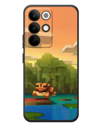 Чехол для Realme C85 Pro с картинкой «Майнкрафт закат солнца»