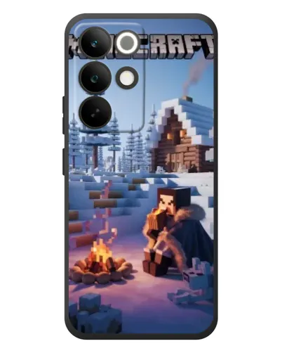 Чохол для Realme C85 Pro з картинкою «Зимовий Minecraft»