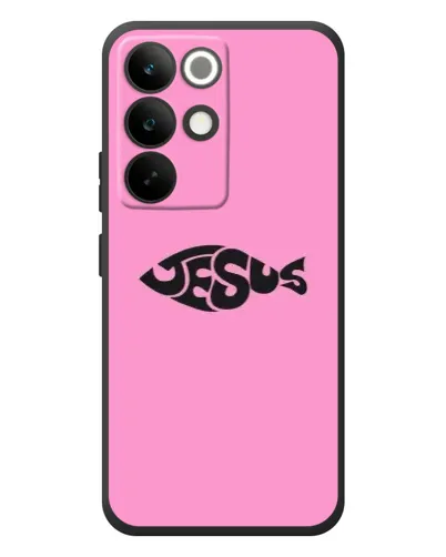 Чохол для Realme C85 Pro з картинкою «Рожевий символ Jesus»